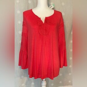 NWT Daniel Rainn Vibrant Coral Tunic Top